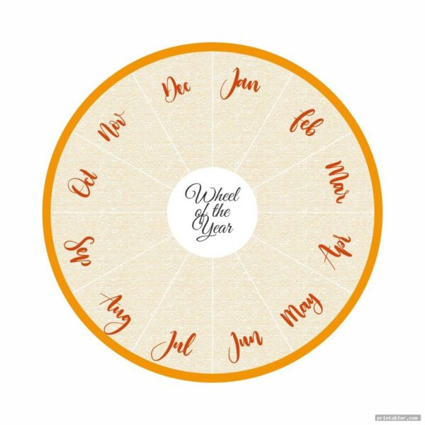 Free Printable Blank Wheel Of The Year