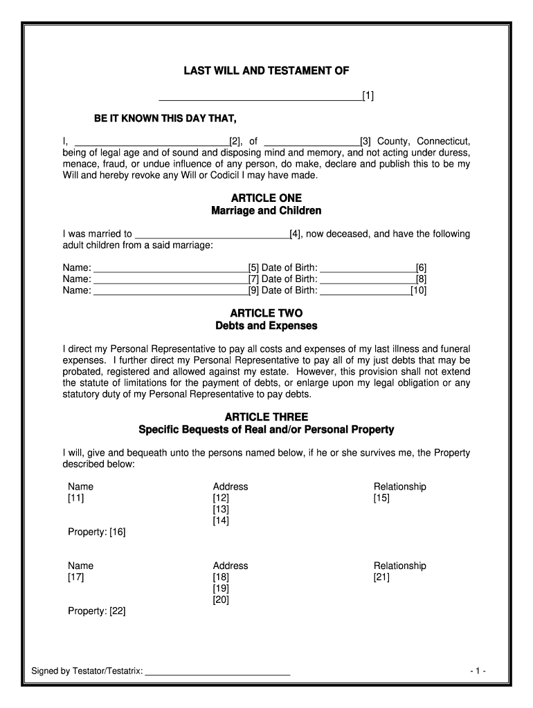 Printable Wills
