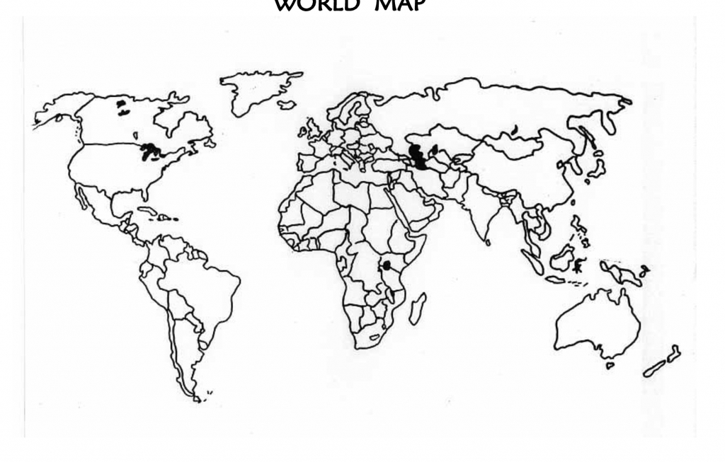 Printable World Map With Countries Blank Free