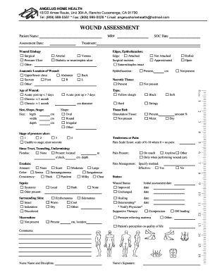 Printable Wound Documentation Fill Online Printable Fillable Blank 
