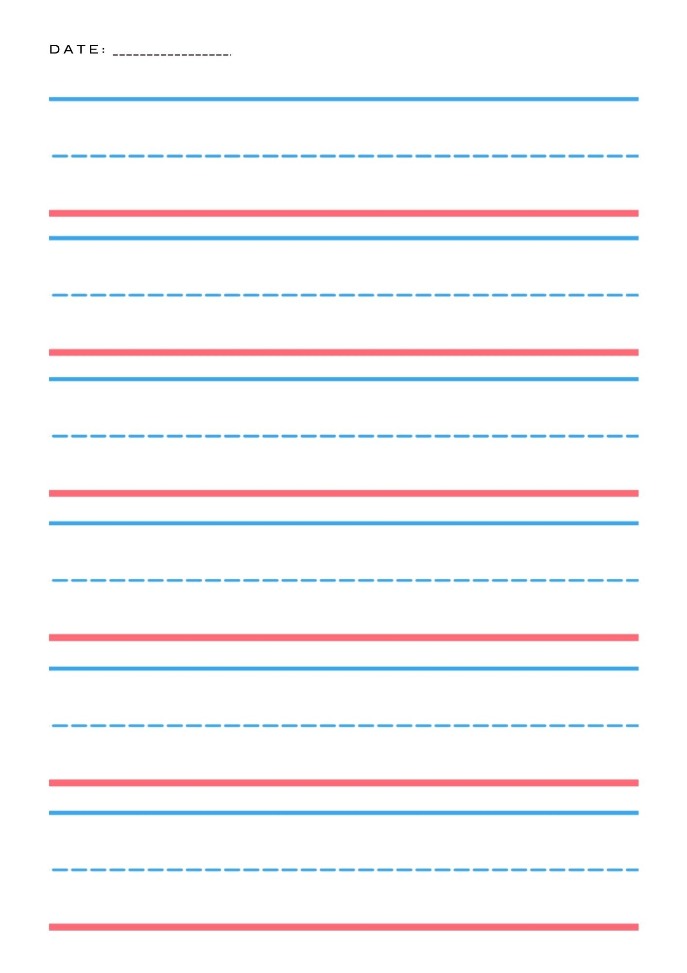 Printable Writing Lines Templates PDF Included Number Dyslexia Printable Writing Lines Templates PDF Included Number Dyslexia