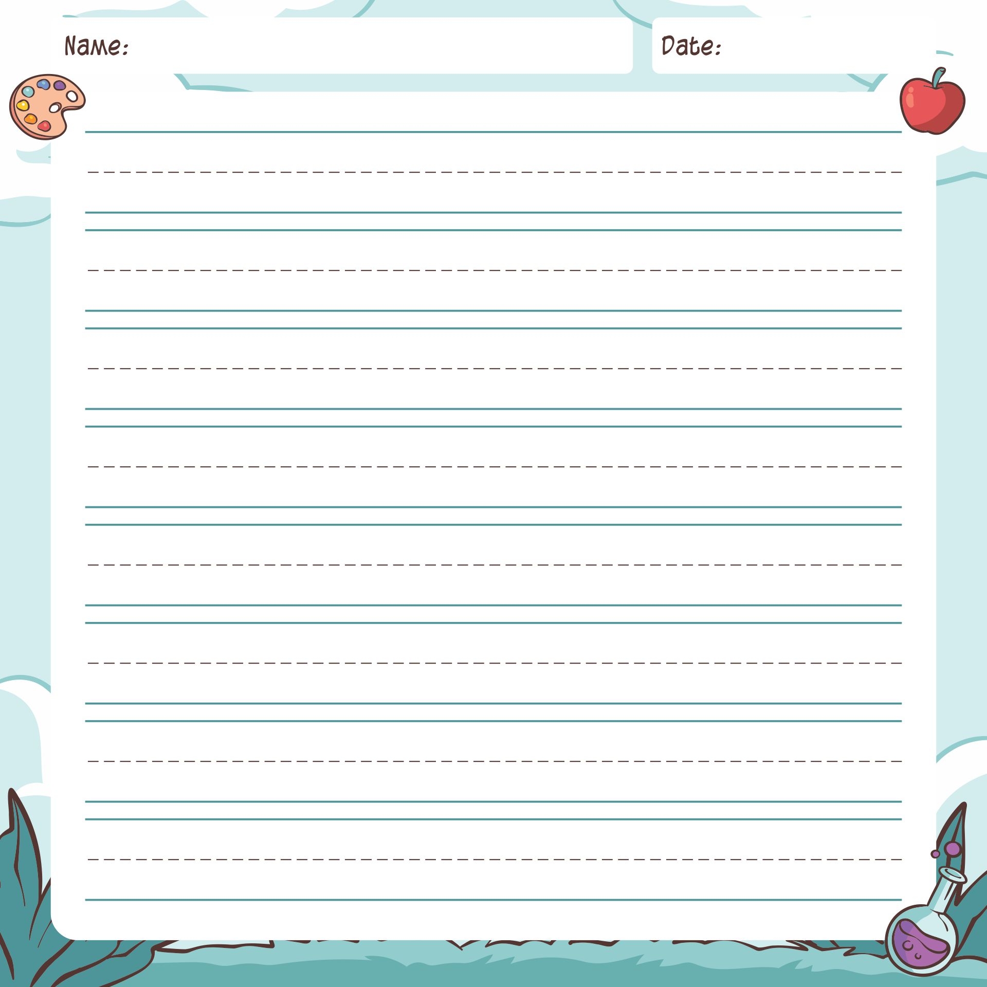 Printable Writing Paper Kindergarten Printable Writing Paper Kindergarten
