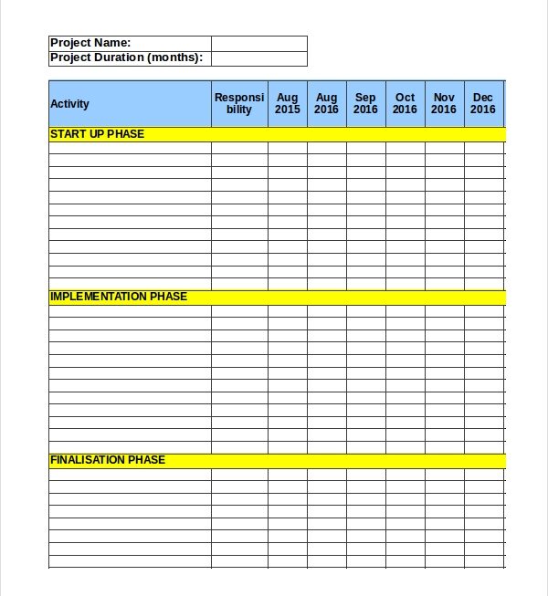Project Schedule Template For Microsoft Excel Underress