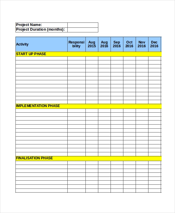 Project Schedule Template For Microsoft Excel Underress