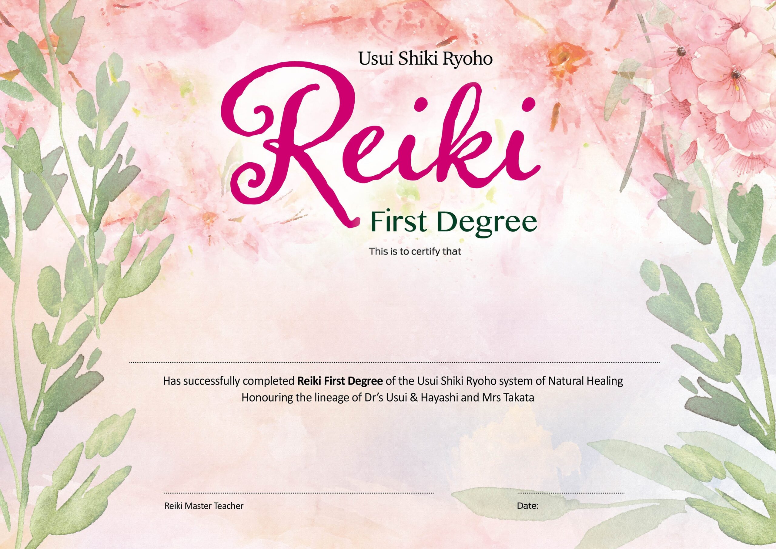 Reiki Certificate Template Reiki Certificate Printabl Vrogue co