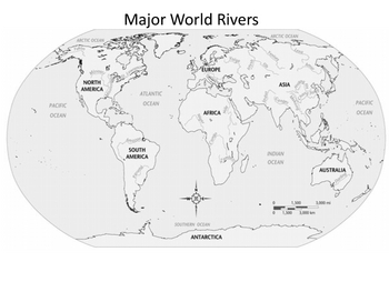 Printable Blank World Map With Rivers Printable Blank World Map With Rivers