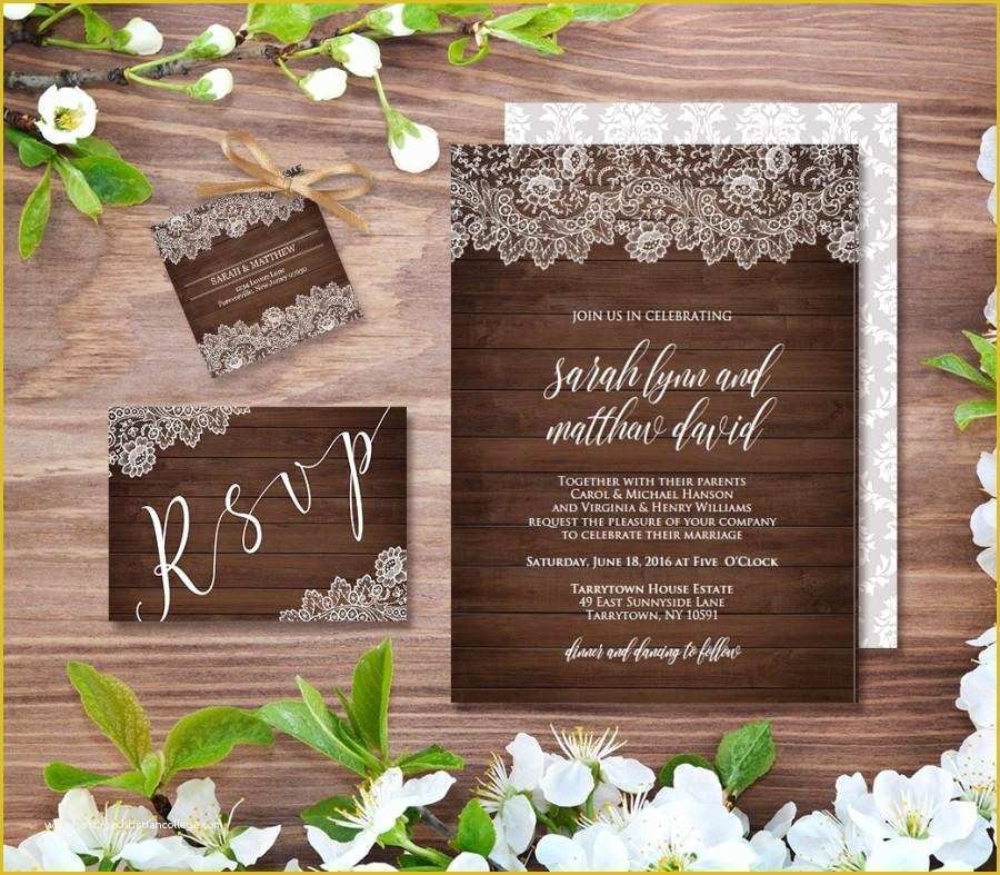Blank Free Printable Rustic Wedding Invitations