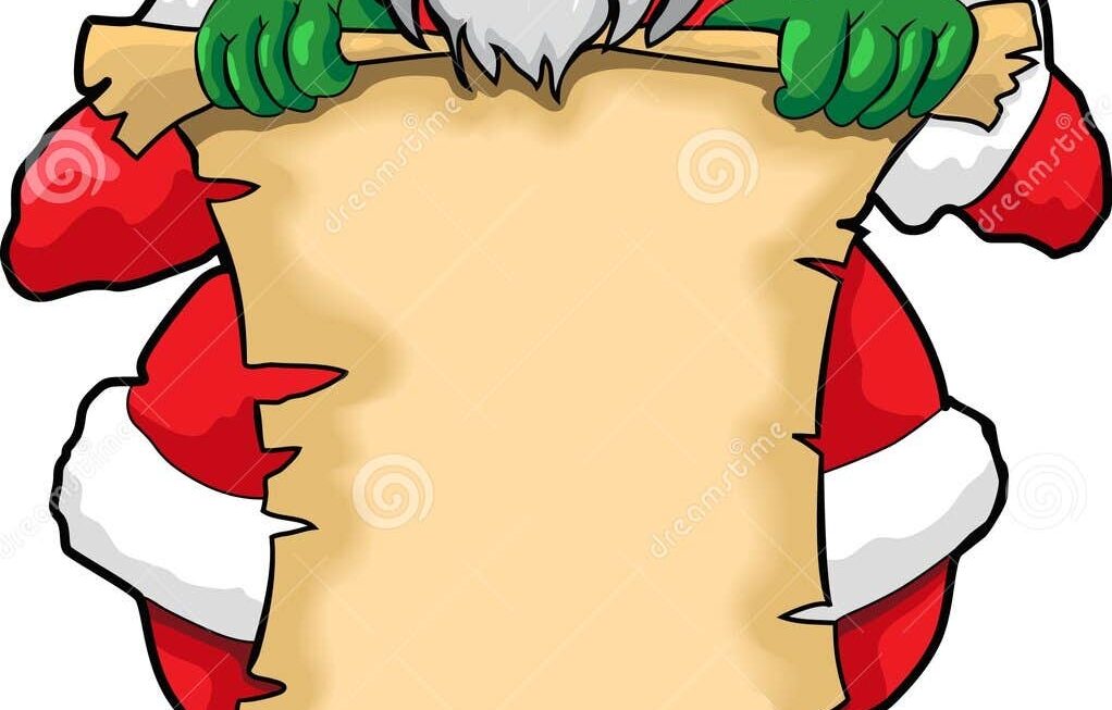 Santa 39 s Blank List Stock Image Image 3679761