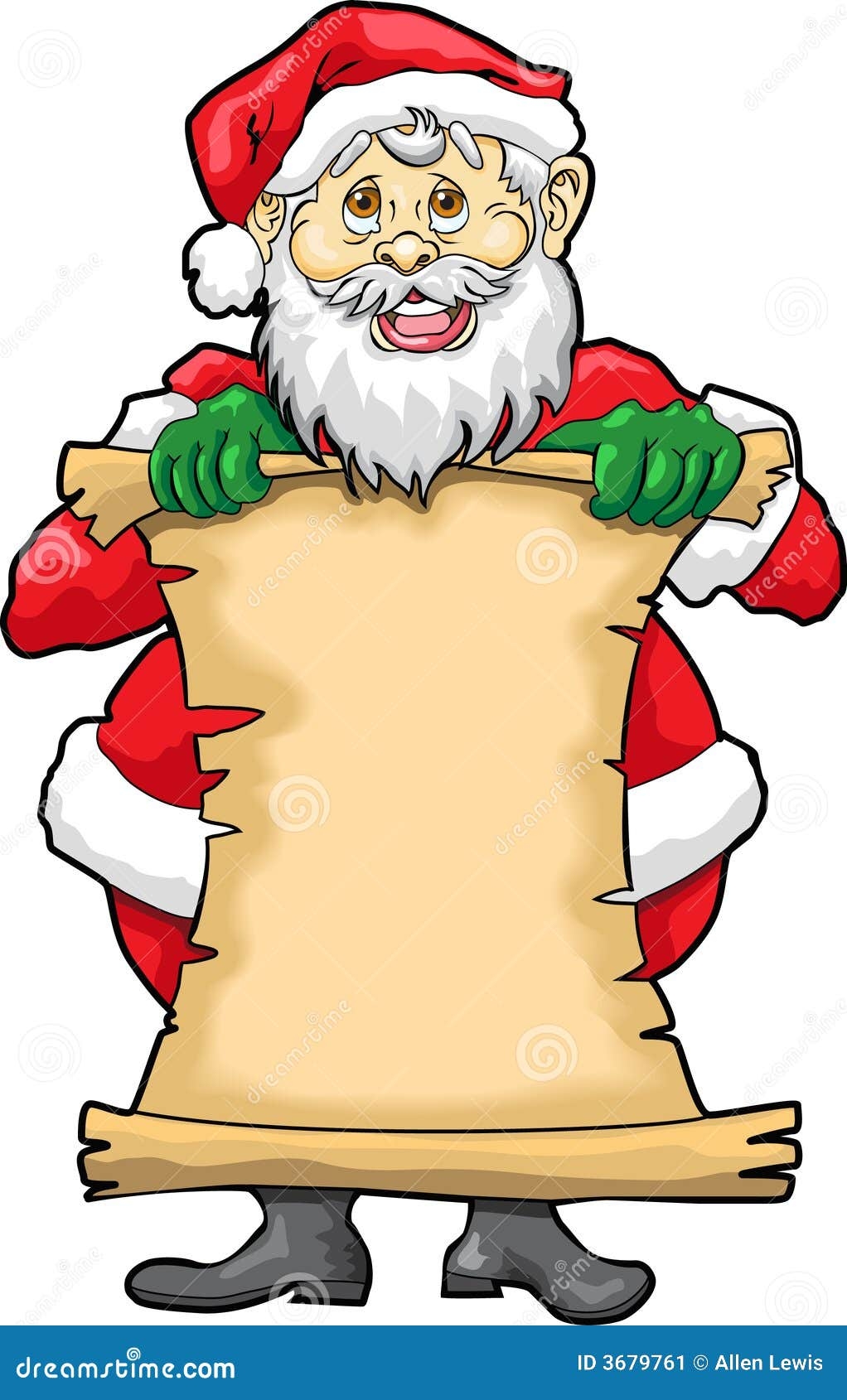 Santa 39 s Blank List Stock Image Image 3679761