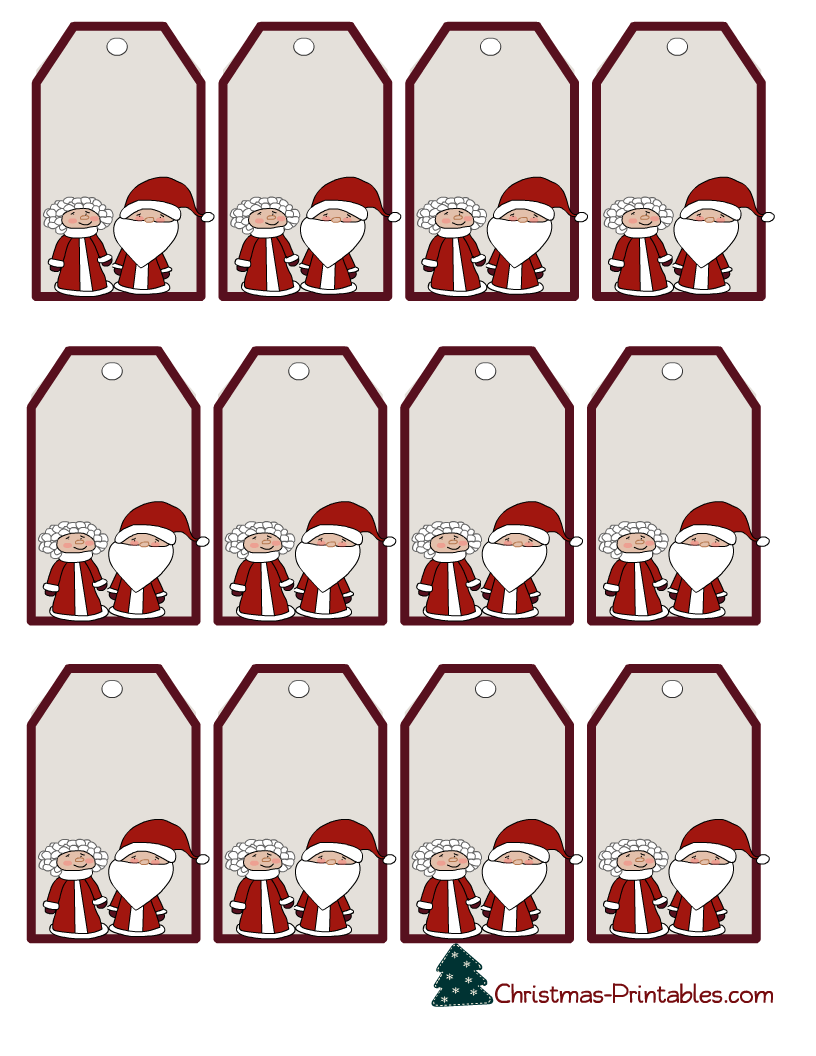 Santa Gift Tags Printable Printable Free Templates