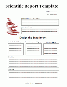 Science Experiment Report Template Free Report Templates Science Experiment Report Template Free Report Templates