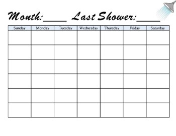 Shower Calendar By Carol Pugh TPT