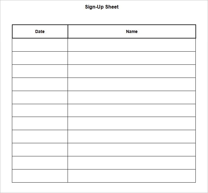 Sign Up Sheets 58 Free Word Excel PDF Documents Download Free Sign Up Sheets 58 Free Word Excel PDF Documents Download Free