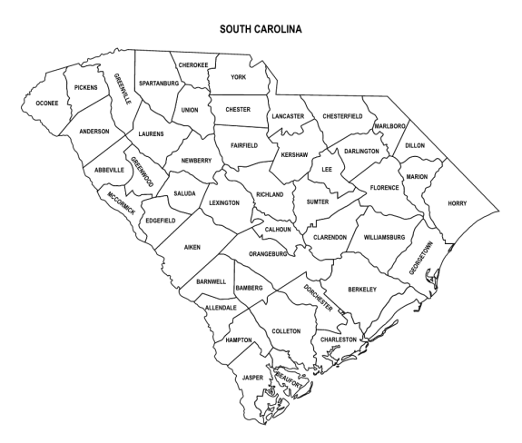 South Carolina County Map Editable Printable State County Maps South Carolina County Map Editable Printable State County Maps