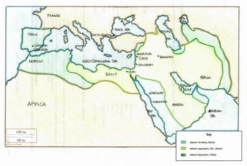 Spread Of Islam Map Blank Spread Of Islam Map Blank