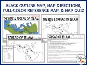 Islamic Map Making Printable Blank Map Spread Of Islam - Printable Free Templates