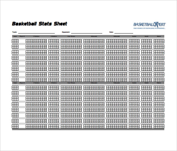 Stat Sheet Template 11 Word Excel PDF Documents Download Stat Sheet Template 11 Word Excel PDF Documents Download