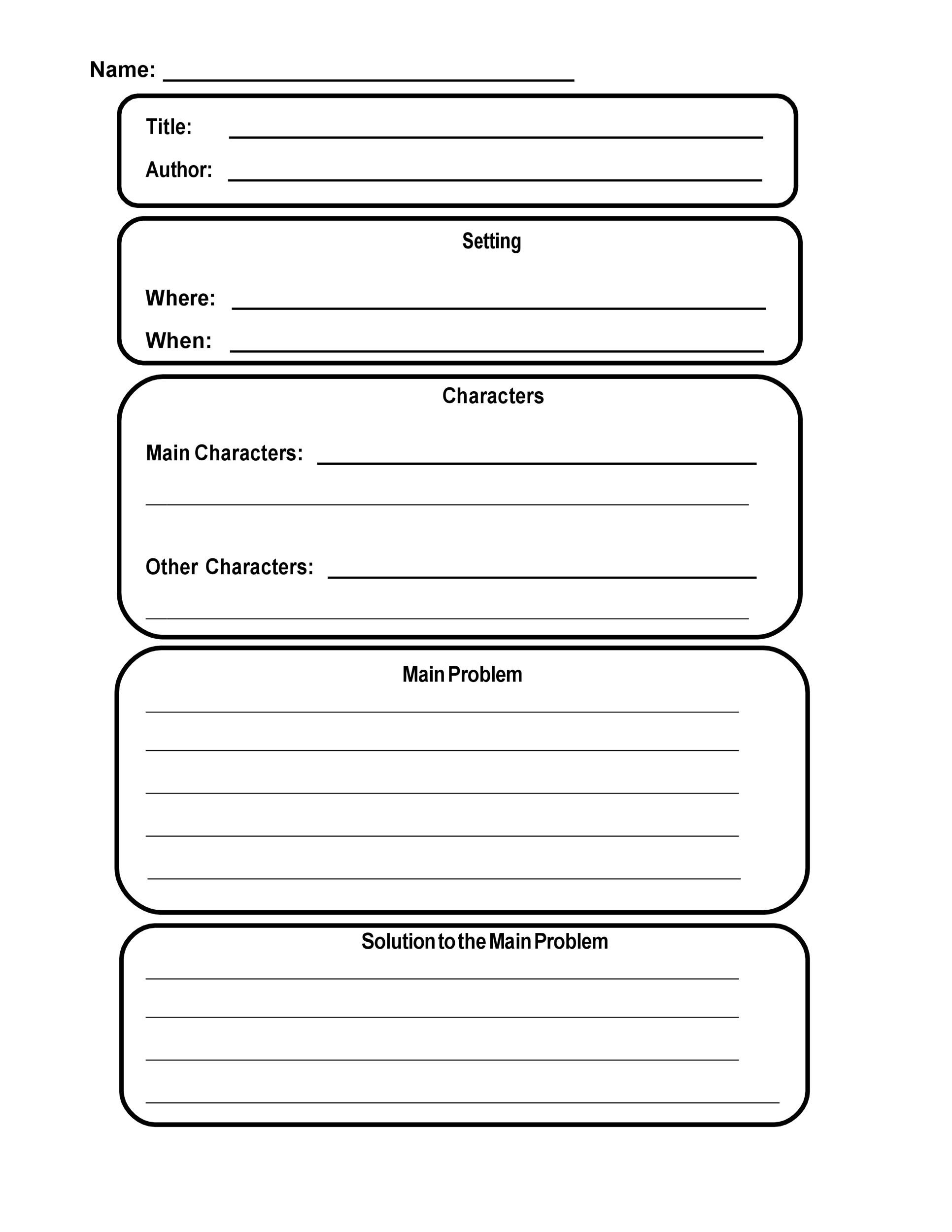 Students Story Book Printable Blank Kindergarten