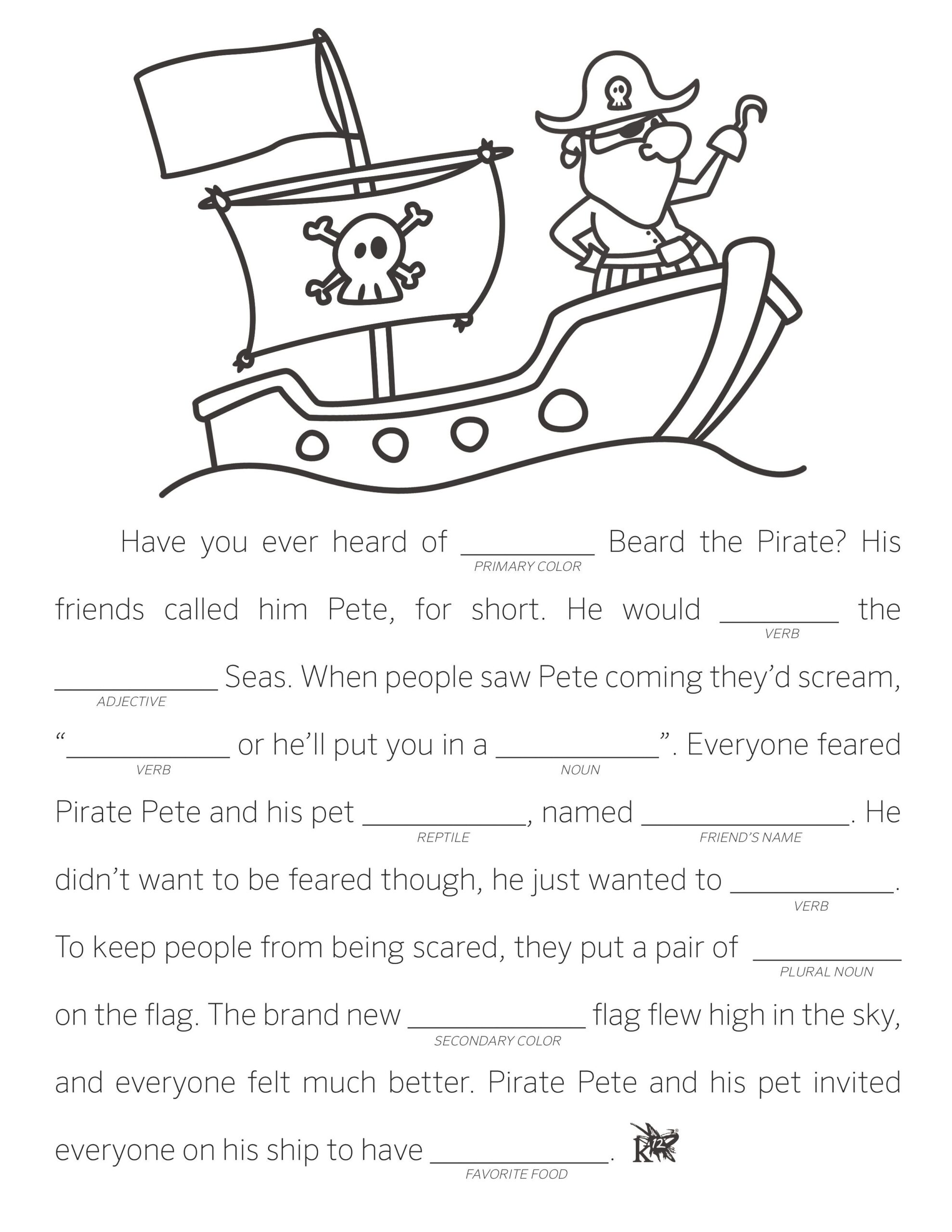 Story Fill In The Blanks Story Fill In The Blanks