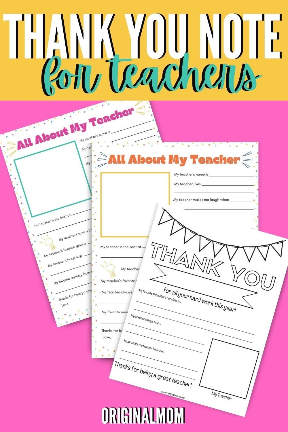 Teacher Appreciation Fill In The Blank Printable