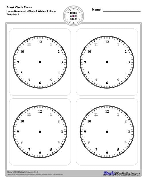 Template Free Printable Blank Clock Worksheets Free Printable Template Template Free Printable Blank Clock Worksheets Free Printable Template