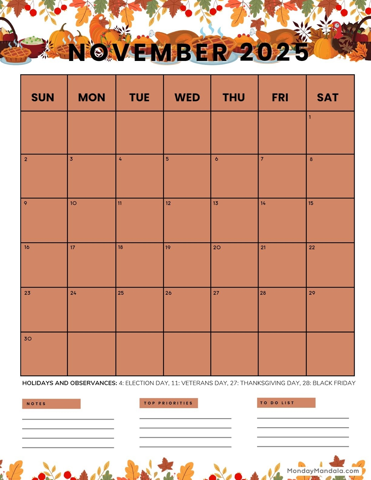 Thanksgiving 2025 Calendar Printable James J Brandon Thanksgiving 2025 Calendar Printable James J Brandon
