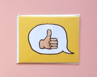 Thumbs Up Card Etsy Thumbs Up Card Etsy