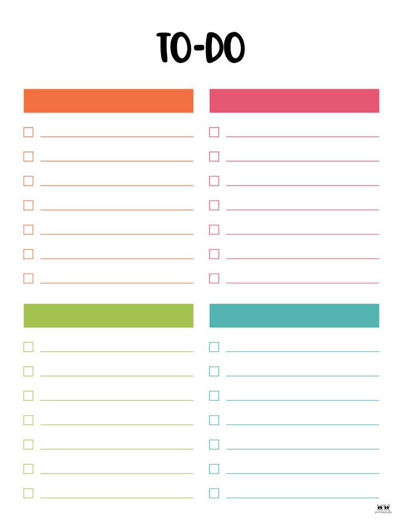 Free Printable Blank To Do List