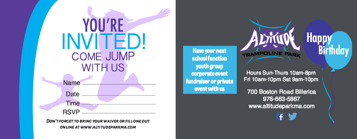 Trampoline Park Free Printable Trampoline Birthday Party Invitations 