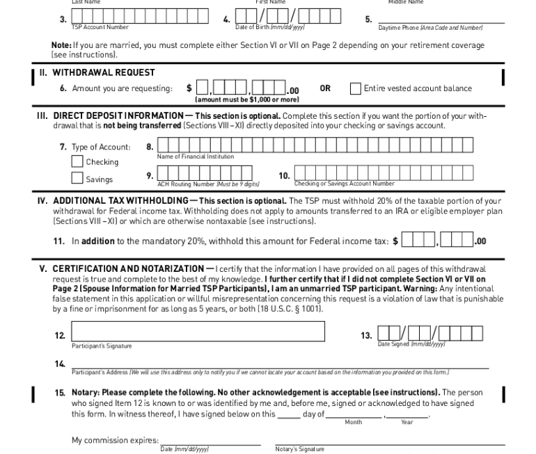 Tsp Blank Form 75 Printable Printable Forms Free Online