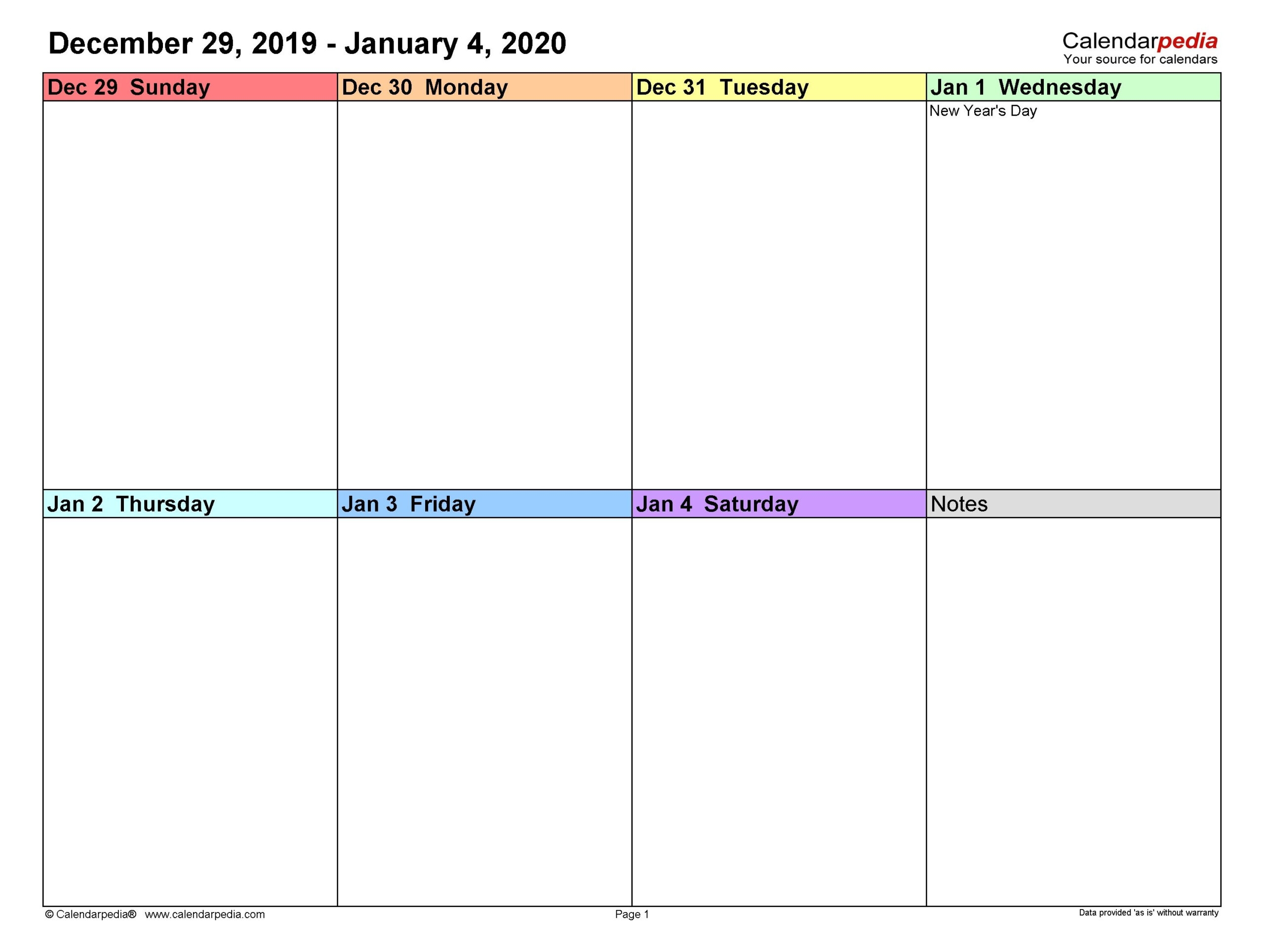 Two Week Calendar Printable Two Week Calendar Printable