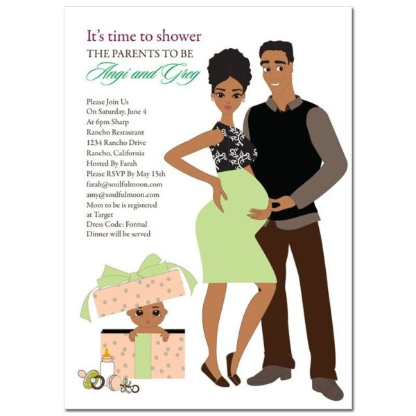 Free Printable African American Baby Shower Blank