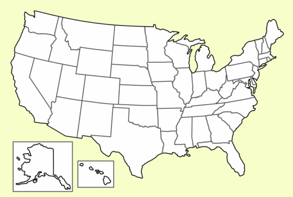Blank Fill In Usa Map Free Printable