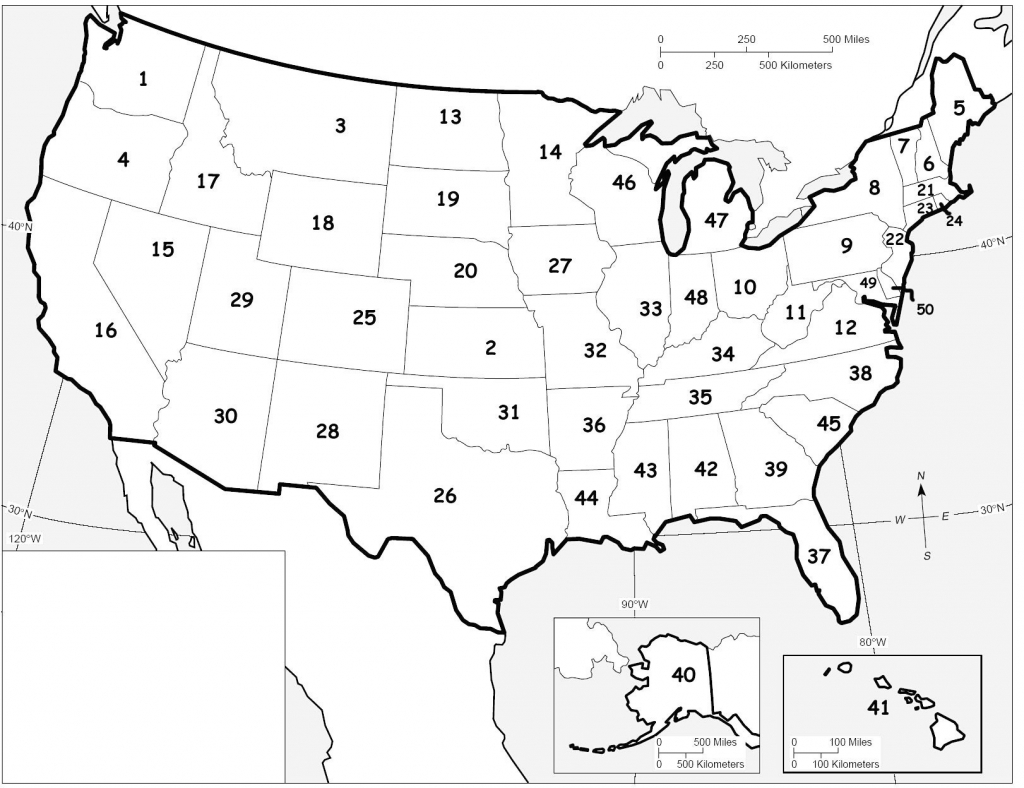United States Map With Numbers