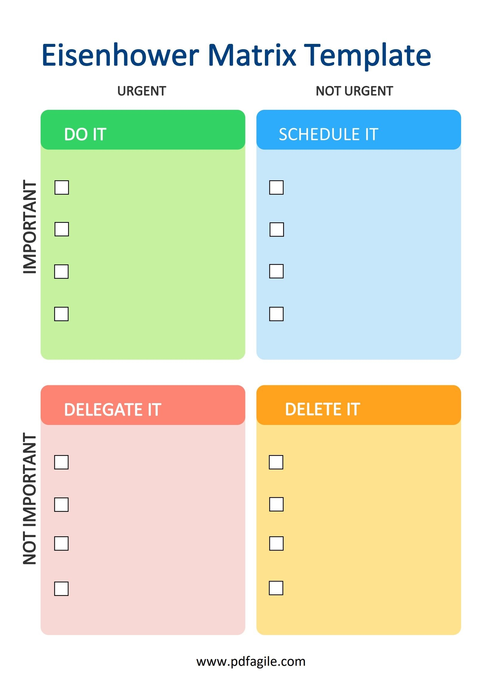 Important Urgent Matrix Blank Free Printable