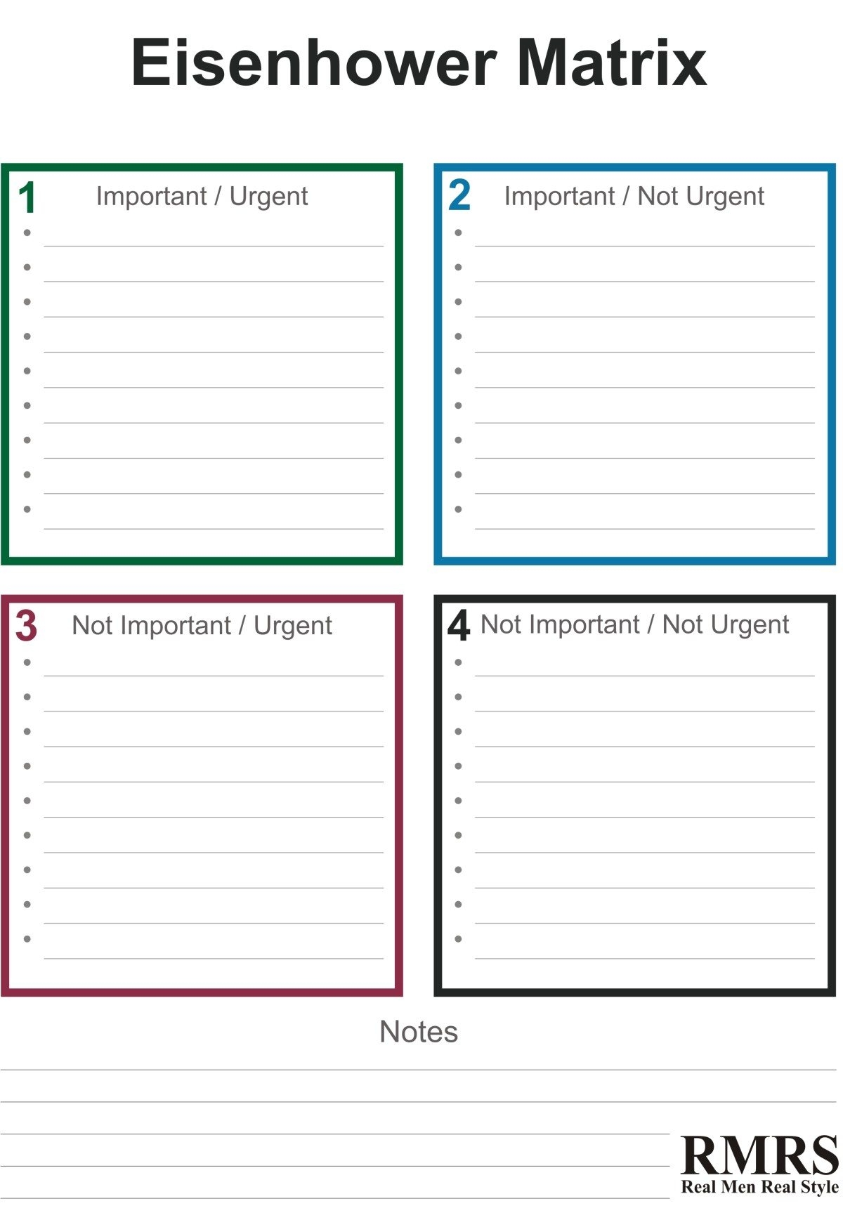Urgent Important Matrix Template Pdf