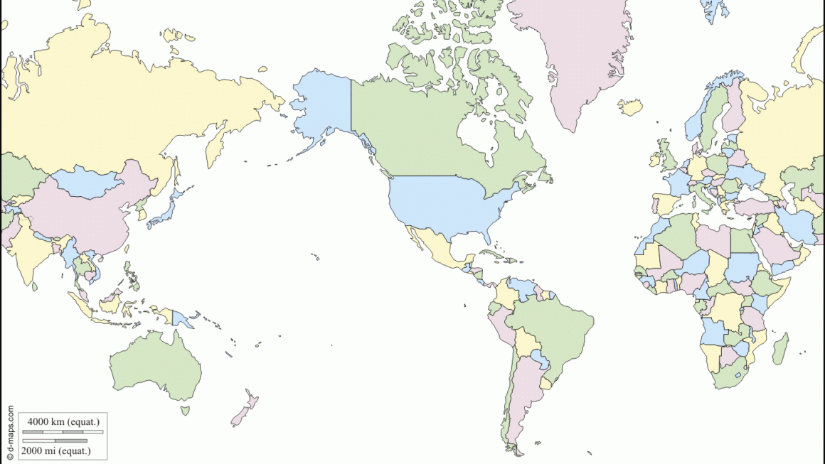Us Centered World Map Printables Free Printable Templates