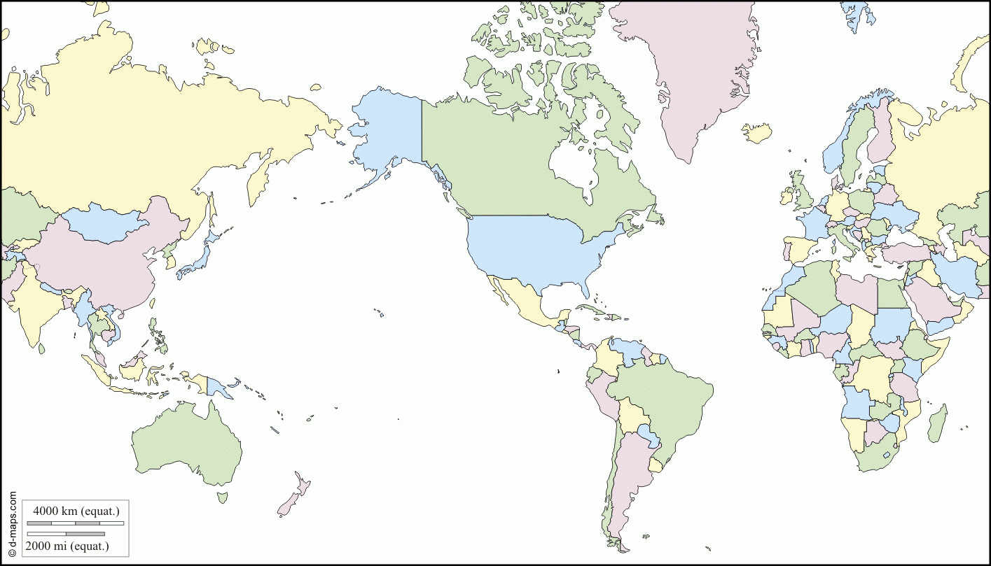 Us Centered World Map Printables Free Printable Templates