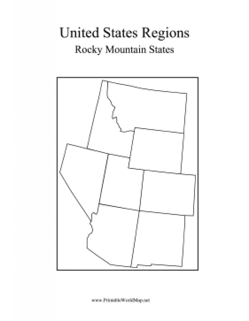 Us Map Rocky Mountain States Printable Map Us Map Rocky Mountain States Printable Map