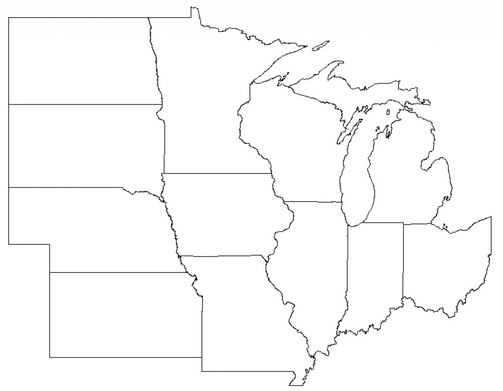 Us Midwest Region Blank Map Us Midwest Region Blank Map