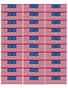 USA Flag Labels For Toothpicks Editable For AVERY 5160 By Avery Flair