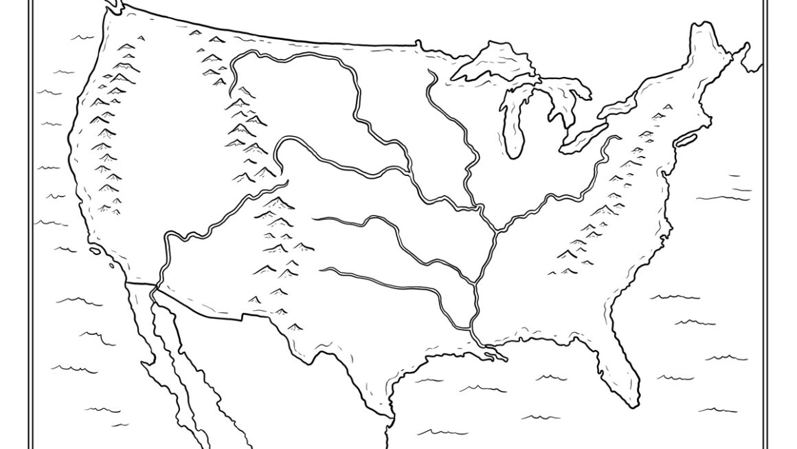 Usa Physical Map Blank
