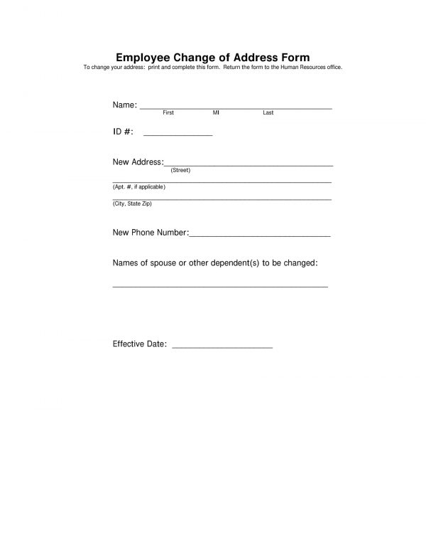 USPS Change Of Address Form PDF Printable USPS Change Of Address Form PDF Printable