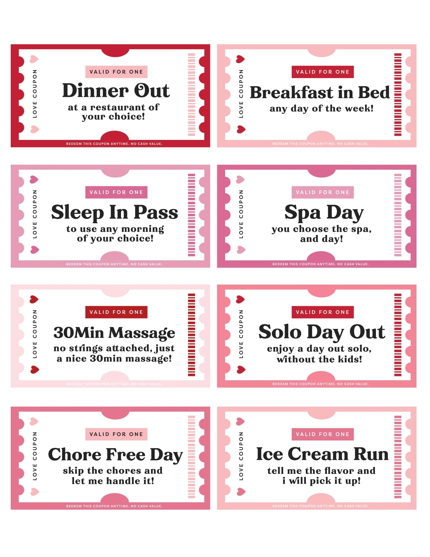 Printable Valentines Day Coupons For Boyfriend Blank