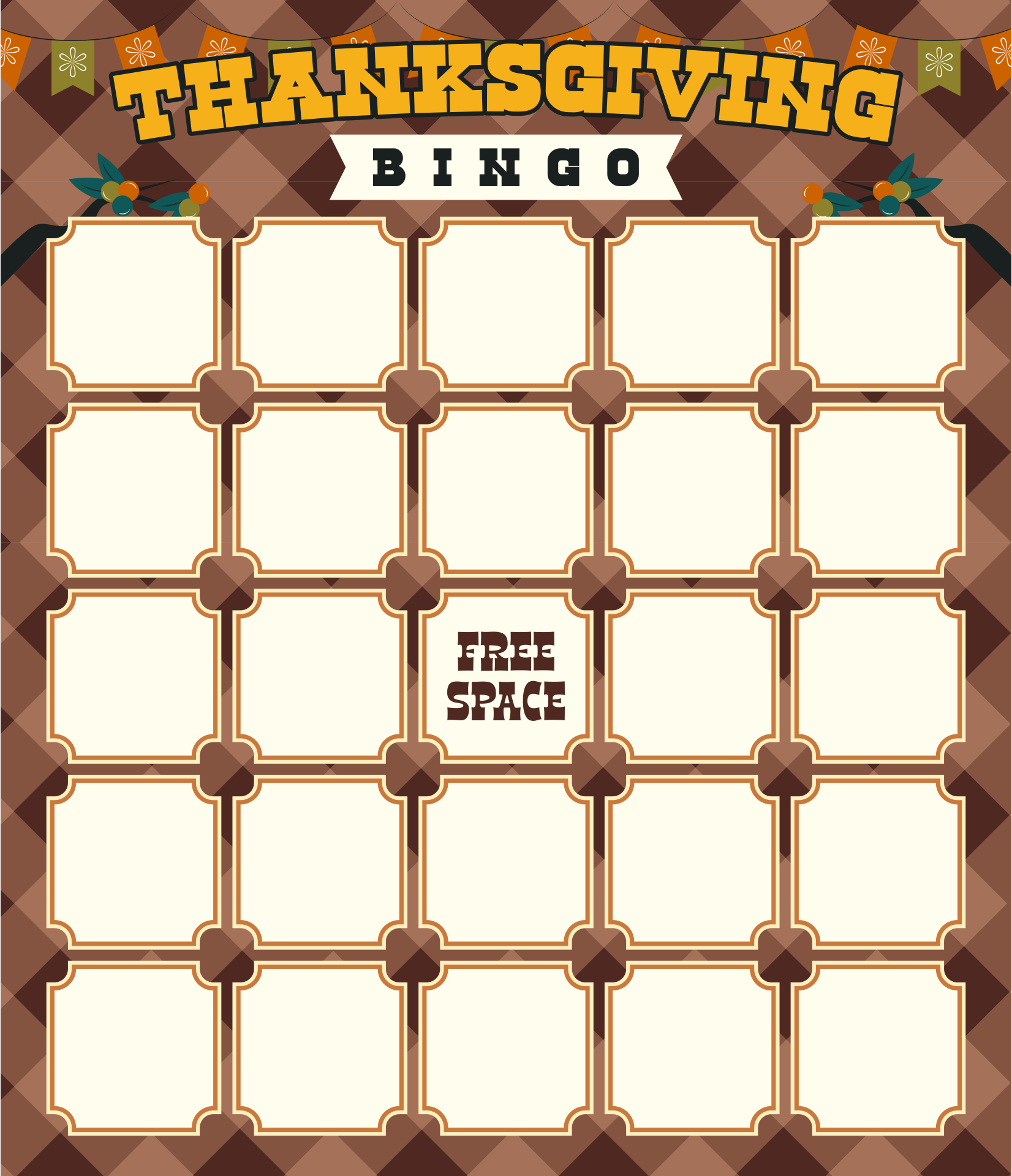 Vintage Thanksgiving Bingo 6 Free PDF Printables Printablee