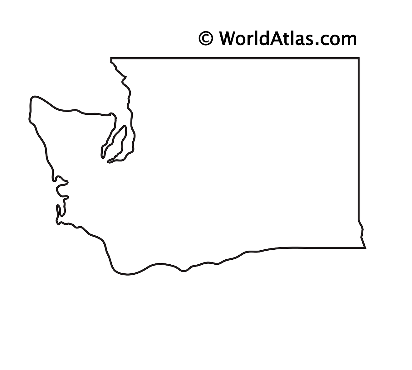 Washington State Printable Map Blank Regions Washington State Printable Map Blank Regions