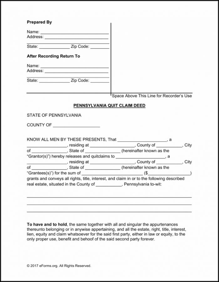 Washington State Quit Claim Deed Template