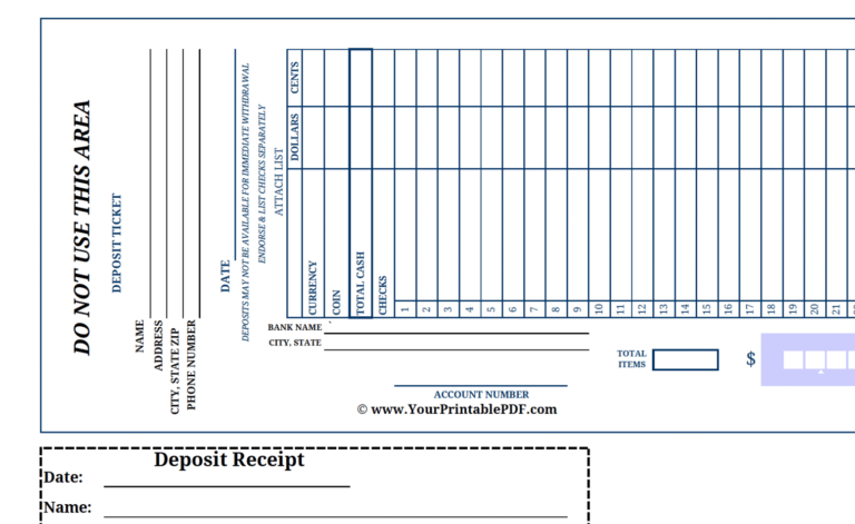 Wells Fargo Deposit Slip Pdf