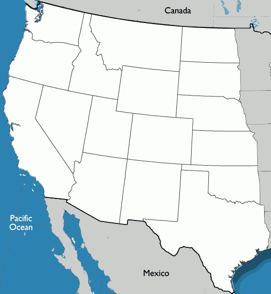 West Usa States Printable Map Blank West Usa States Printable Map Blank