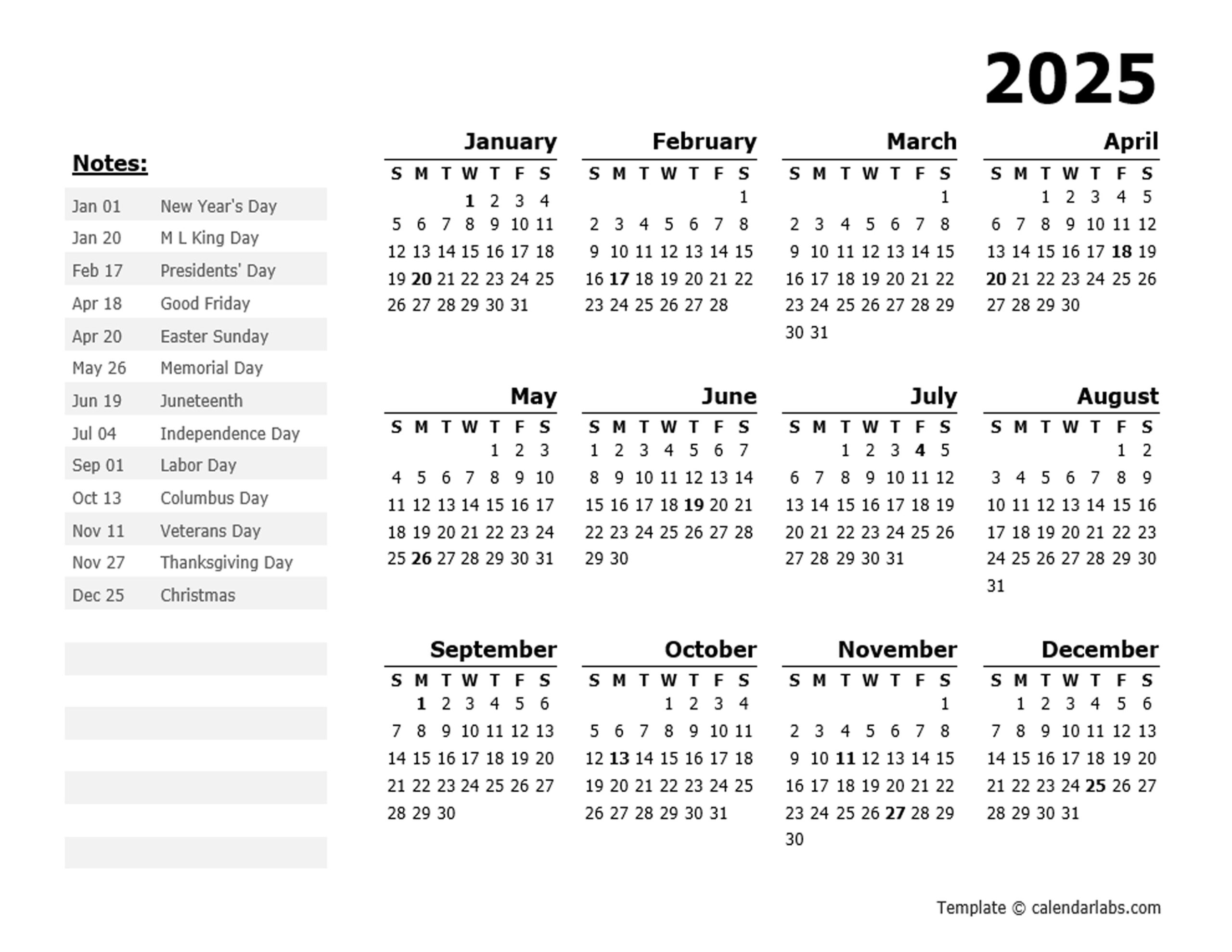 Word Printable Calendar 2025 Finn C Ruatoka